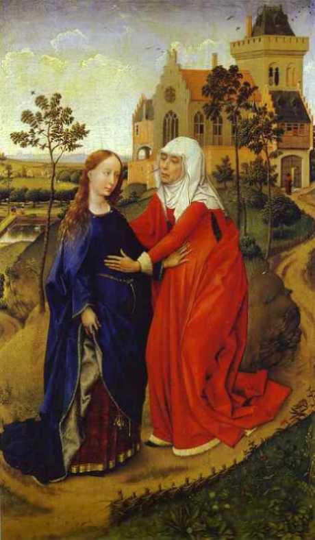 Van der Weyden: Nawiedzenie Elżbiety przez Maryję