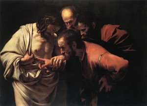 Caravaggio: Thoma, noli esse incrédulus, sed fidélis
